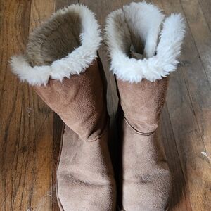 Sonoma Brown and Cream Rain & Snow Boots with Plush Lining